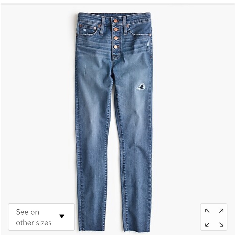 CURVY TOOTHPICK JEAN WITH BUTTON FLY size 27